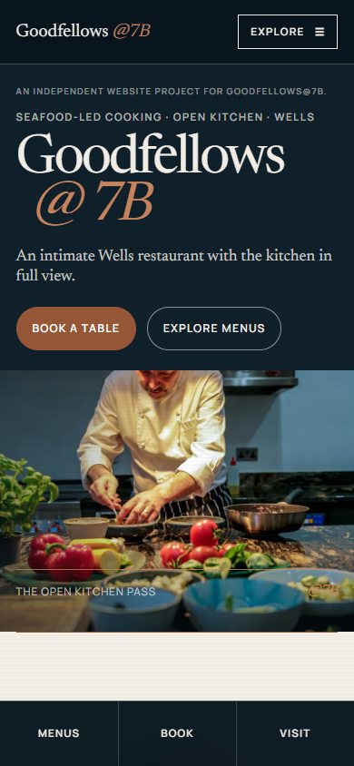 Goodfellows homepage on a mobile phone viewport