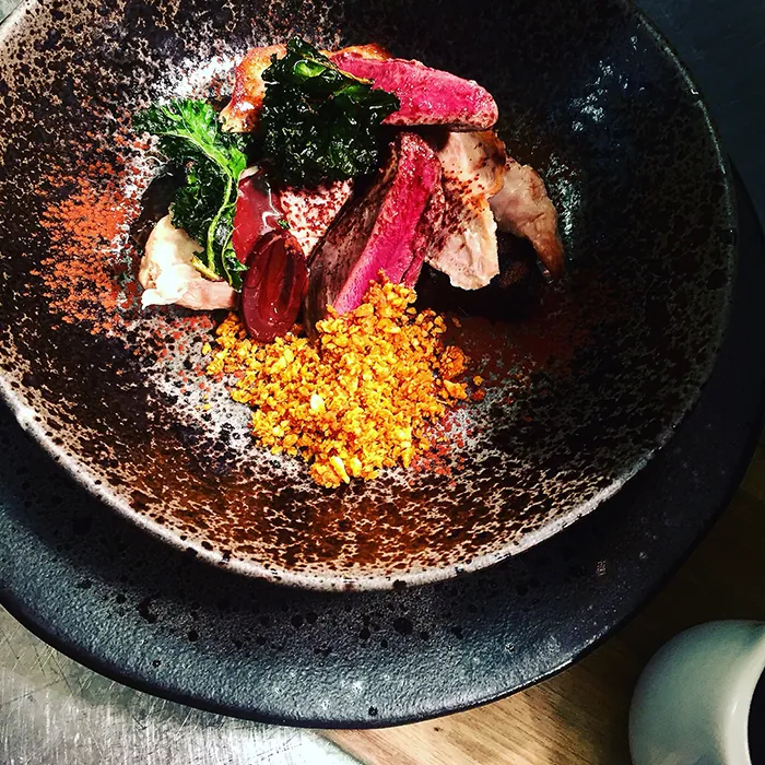 Food photographed by The Hand at Llanarmon, featured in Wade's website project
